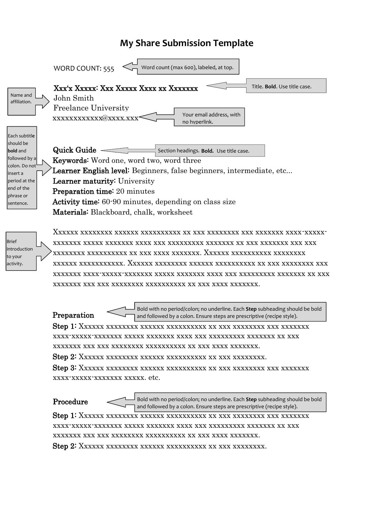 My Share Submission Template page 1